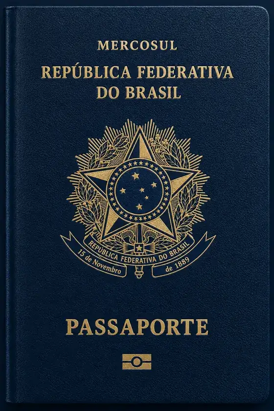 brazil passport cover - illustrative
